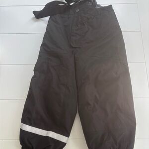 H&M Sport Black Snow Pants with Reflective Detail